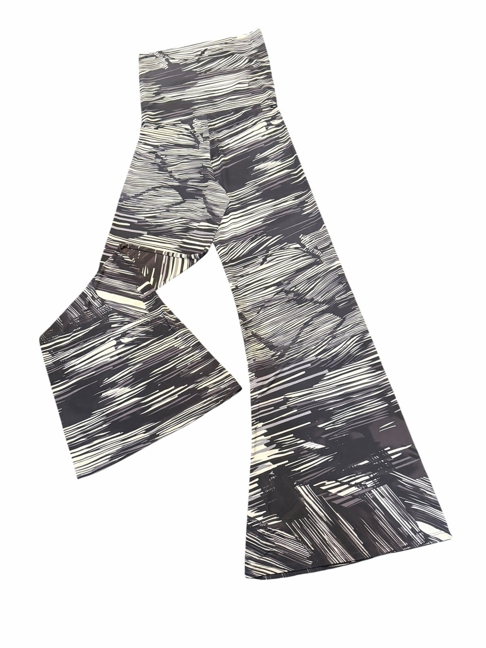 Veronica M Black and White Print Flare Lounge Pants